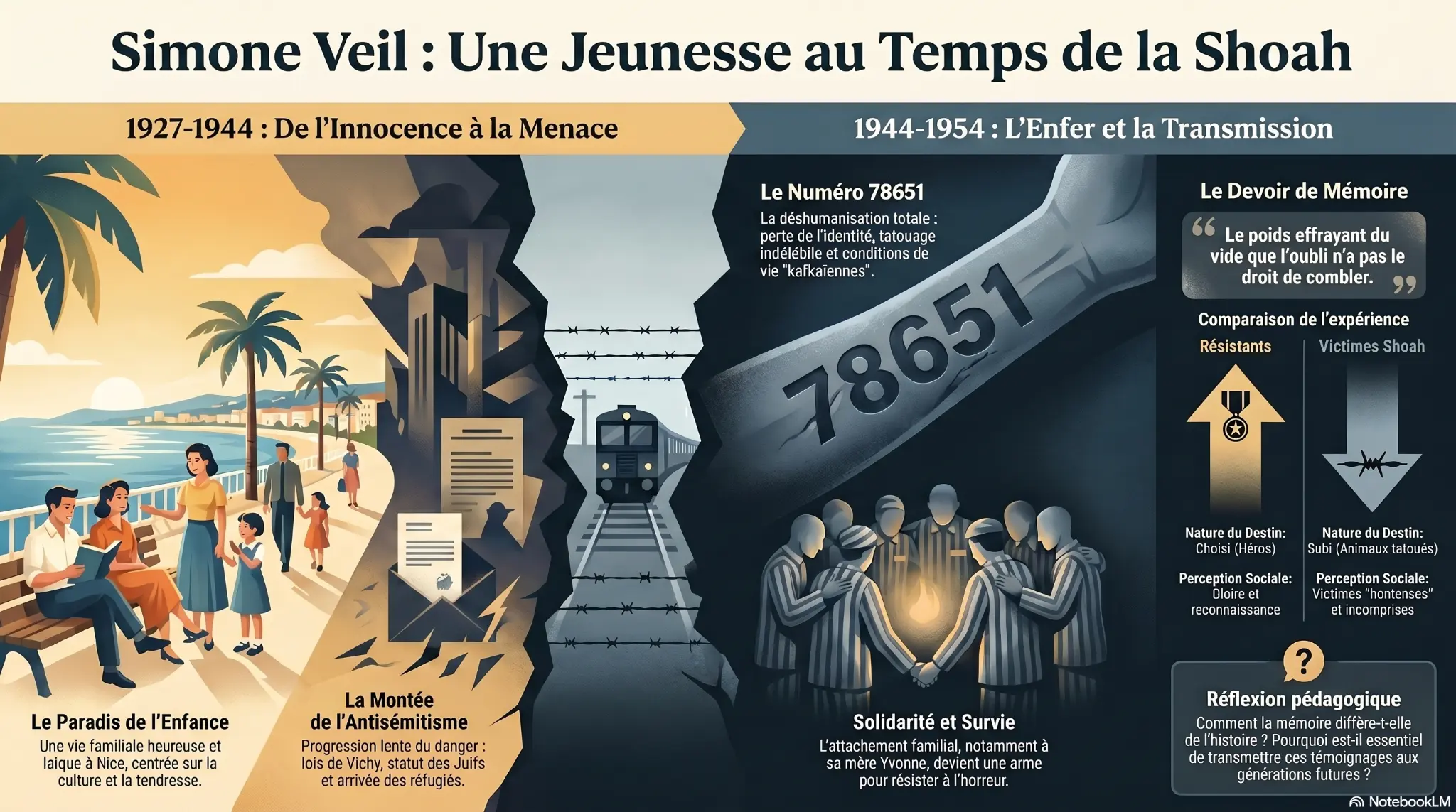Infographie — Simone Veil : Une jeunesse au temps de la Shoah